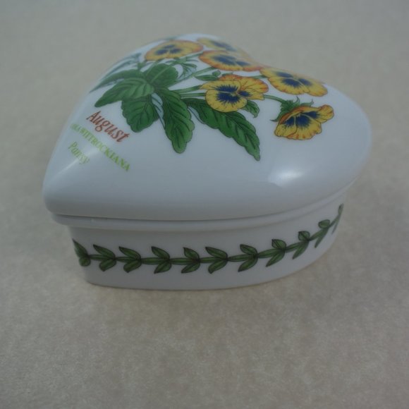 Vintage Botanic Garden "Pansy" Trinket Box by Portmeirion - Picture 2 of 11